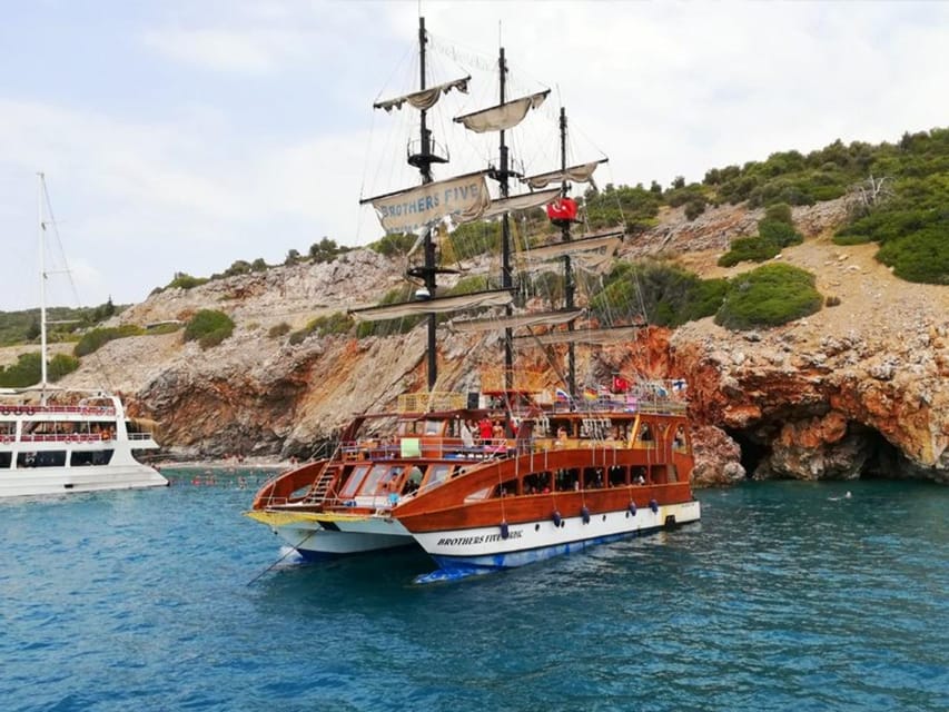 Alanya: Catamaran Boat Tour with Snorkeling and BBQ Lunch - The boat, seating, and onboard mood