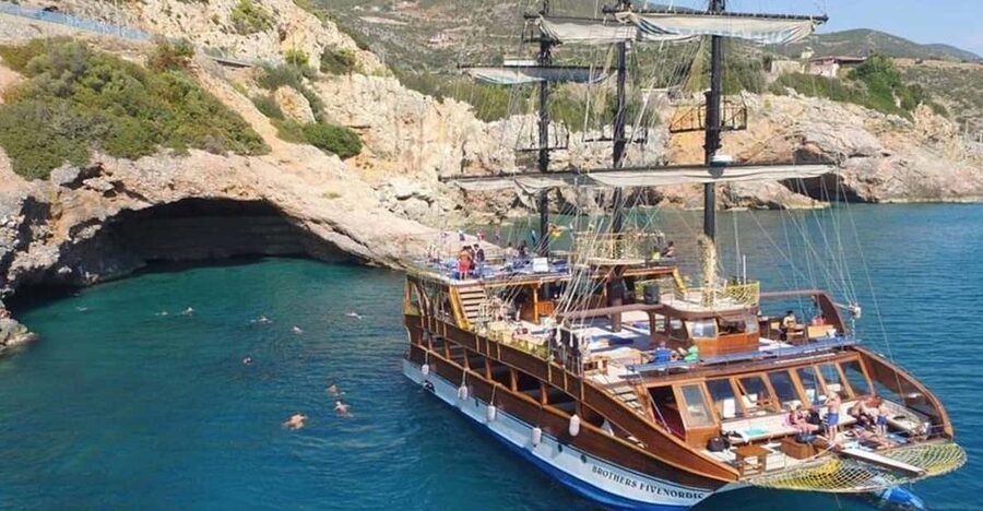 Alanya: Catamaran Boat Tour with Snorkeling and BBQ Lunch - Seeing Alanya from the sea