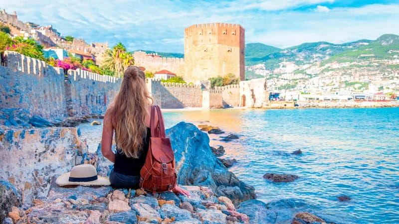 Alanya City Highlights & Sunset Beach BBQ Party - Alanya Harbor, the Red Tower and old shipyard