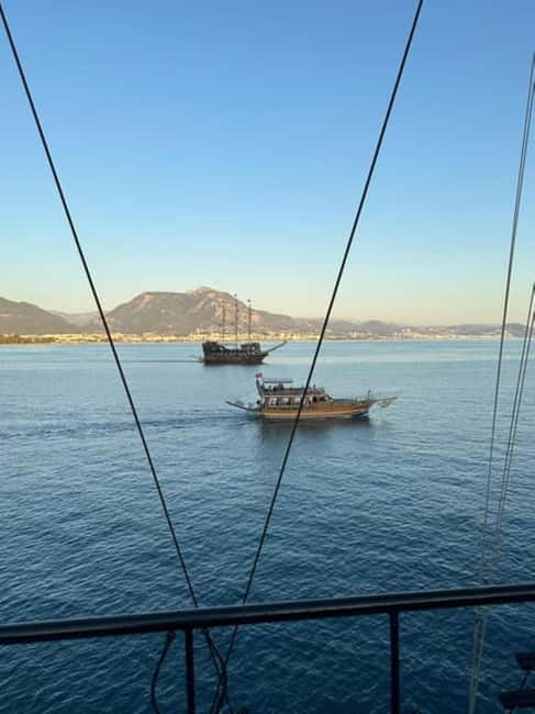 Alanya Optional Alcoholic Sunset Boat Cruise and Foam Party - Castle walls, caves, and Cleopatra Beach