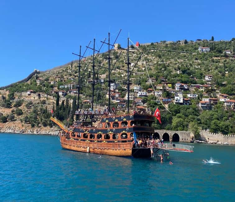 Alanya: Pirate Boat with Lunch and Unlimited Drinks - What the Alanya boat route includes
