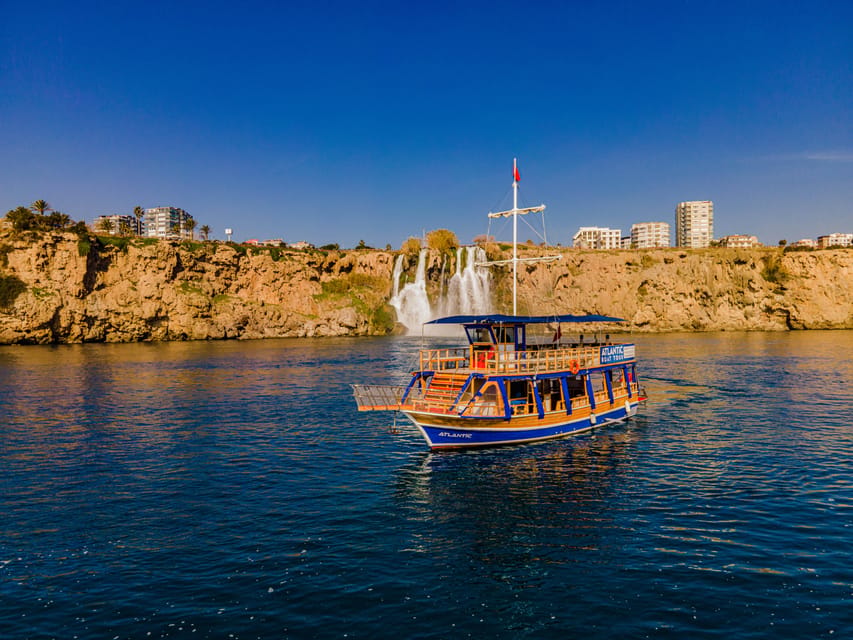 Antalya: Beach & Waterfalls Boat Trip w/ Lunch & Soft Drinks - Crew, music, and the pirate theme