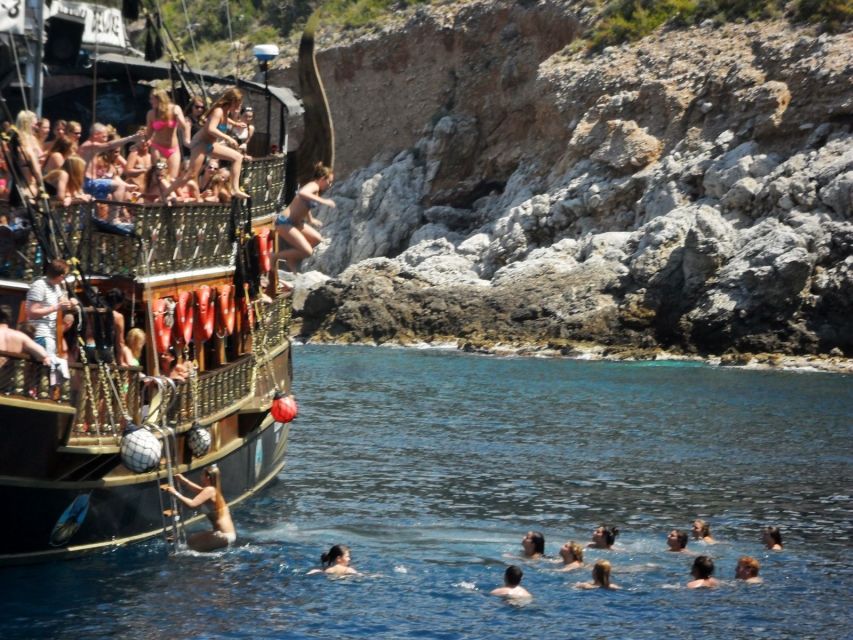 Antalya & Kemer: Pirate Boat Tour With Foam Party & Swimming - Lunch on board: simple, useful, and included