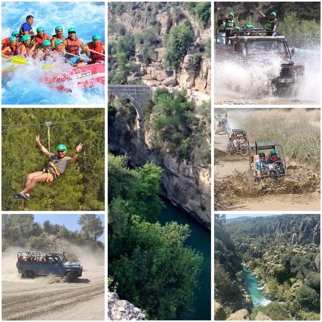Antalya: Rafting Jeep Buggy&Quad Safari zipline canyon visit - Jeep safari through canyons and valleys