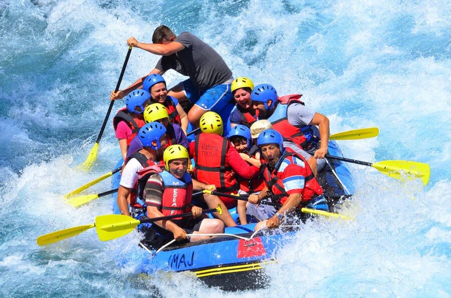 Antalya: Super Combo Quad, Buggy, Rafting & Zipline w/Lunch - Rafting through cold, foamy mountain water