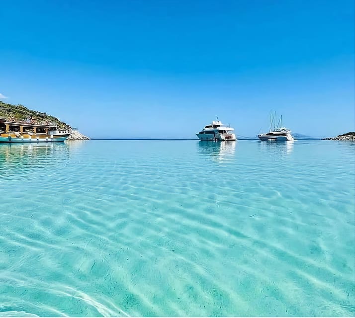 Bodrum: Orak Island Boat Trip with Lunch & Optional Transfer - German Bay and the first swimming stops