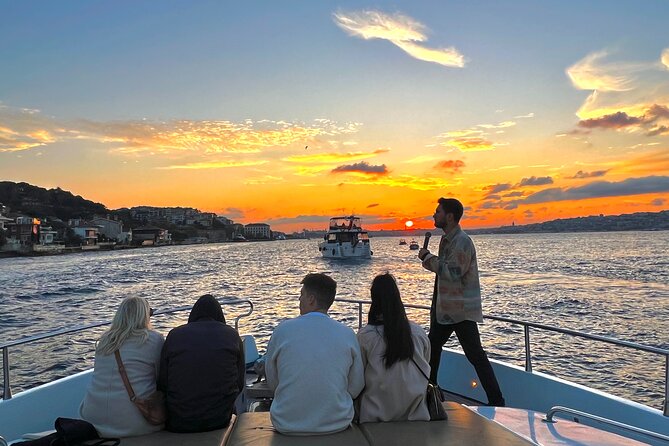 Bosphorus Sunset or Daytime Yacht Cruise with Snacks & Live Guide - Maiden’s Tower and Galata Tower from the water