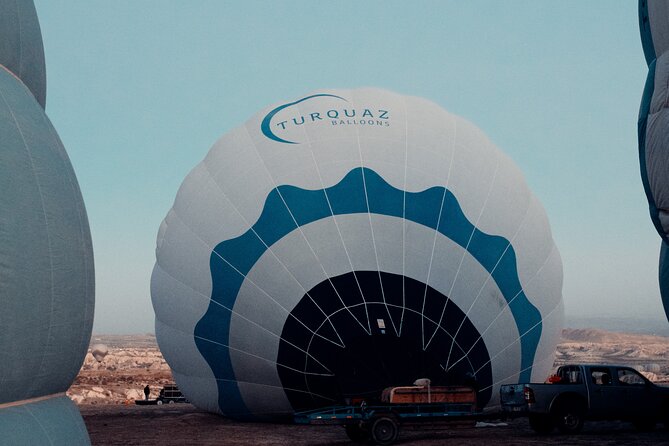 Cappadocia Hot Air Balloon Ride/ Turquaz Balloons - Landing and the small celebration afterward