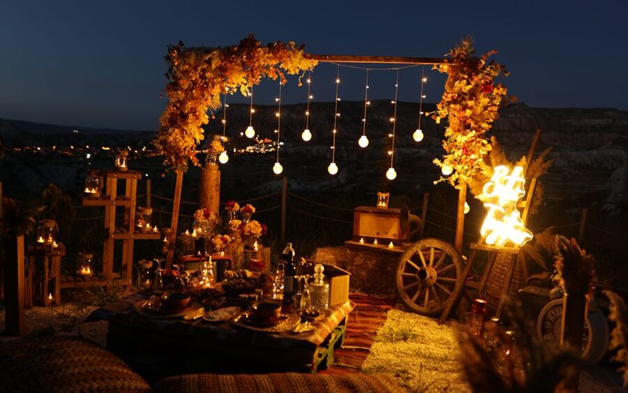 Cappadocia: Romantic Concept Dinner in the Valley - Entering the lantern-lit dining area