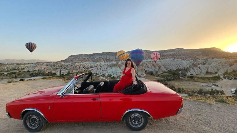 Cappadocia: Sunrise, Day Tour & Sunset Classic Car Tour - Following the balloons through Göreme’s valleys