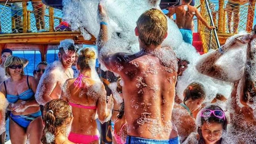 City of Side: Dolphin Island Boat Tour with BBQ & Foam Party - Key points at a glance
