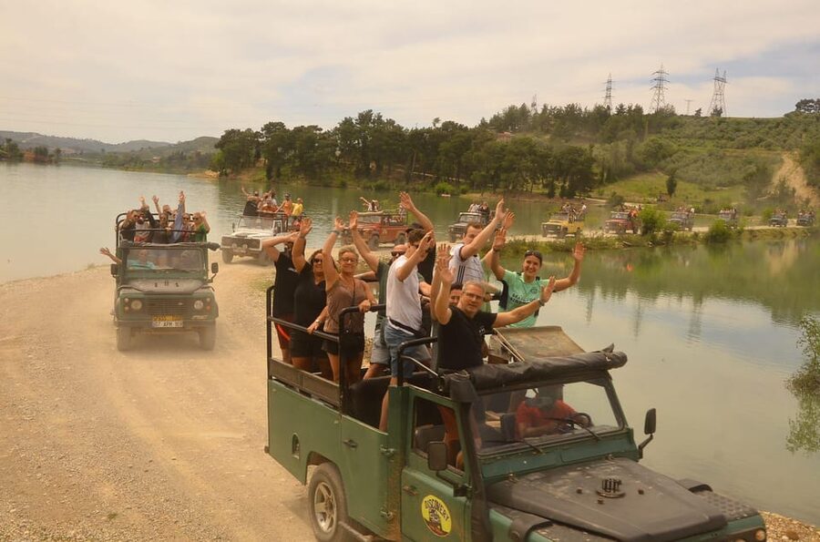 City of Side: Jeep Safari & Green Lake Boat Trip with Lunch - Manavgat Waterfalls as the final stop