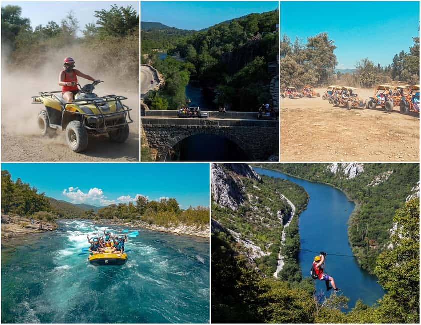 City of Side: Quad, Buggy, Rafting & Zipline Tour with Lunch - Key points to know before booking