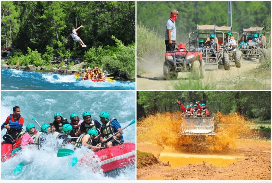 City of Side: Rafting, Zipline, Jeep, Buggy and Quad Combo - The zipline over the river