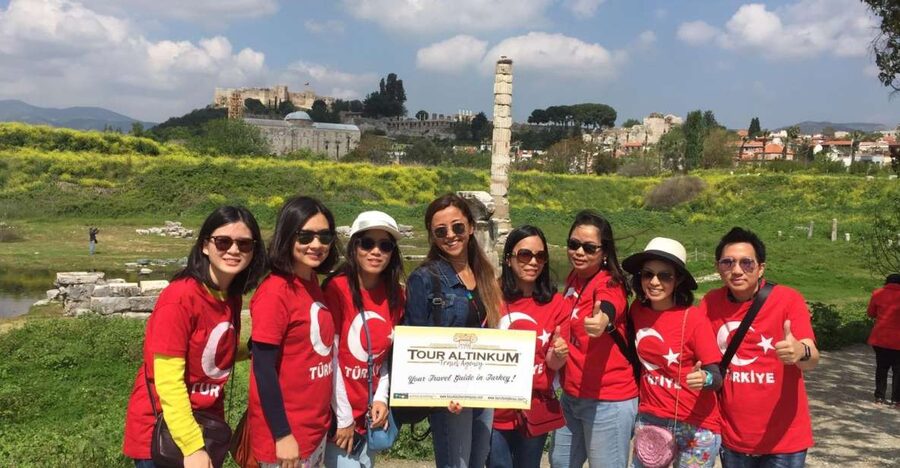 Ephesus: Mary's House with Lunch Tour FROM KUSADASI HOTELS - Walking the marble roads of Ephesus