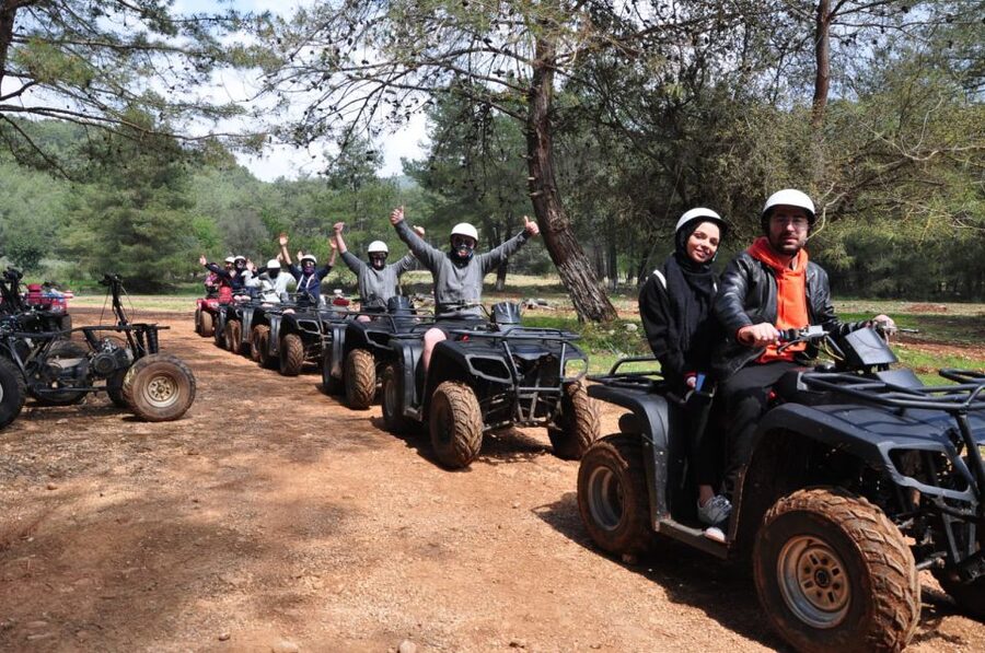 Fethiye: Guided Quad Mountain Safari with Pickup - Learning to handle the quad bike