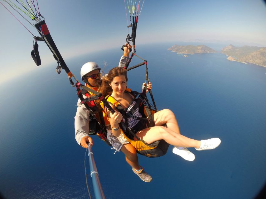 Fethiye: Tandem Paragliding Experience w/Hotel Pickup - The flight over the Blue Lagoon and coast