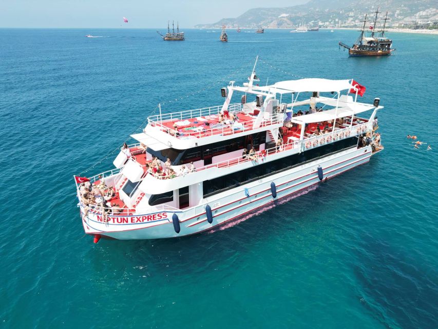 From Alanya: Boat Tour with Unlimited Soft Drinks and Lunch - Pirates, Lovers, and Phosphorus caves from the sea