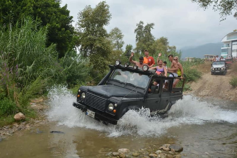 From Alanya: Jeep Safari with Lunch, Dim River & Cave - The fishing area and the first water battle
