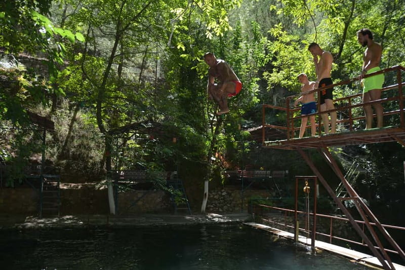 From Alanya: Jeep Safari with Lunch, Dim River & Cave - Waterfalls, a small canyon, and an aqua slide