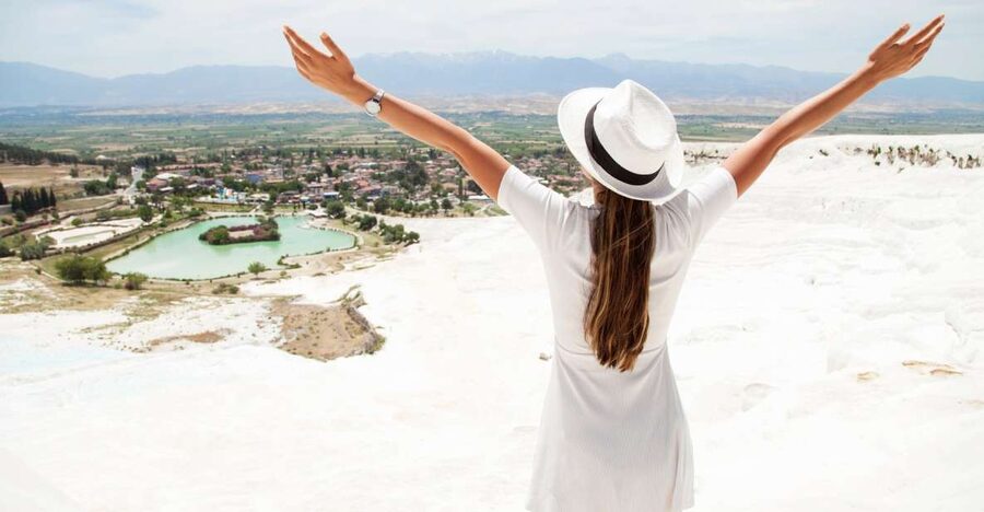 From Alanya: Pamukkale and Hierapolis Day Tour with Lunch - Walking through Hierapolis, the ancient spa city