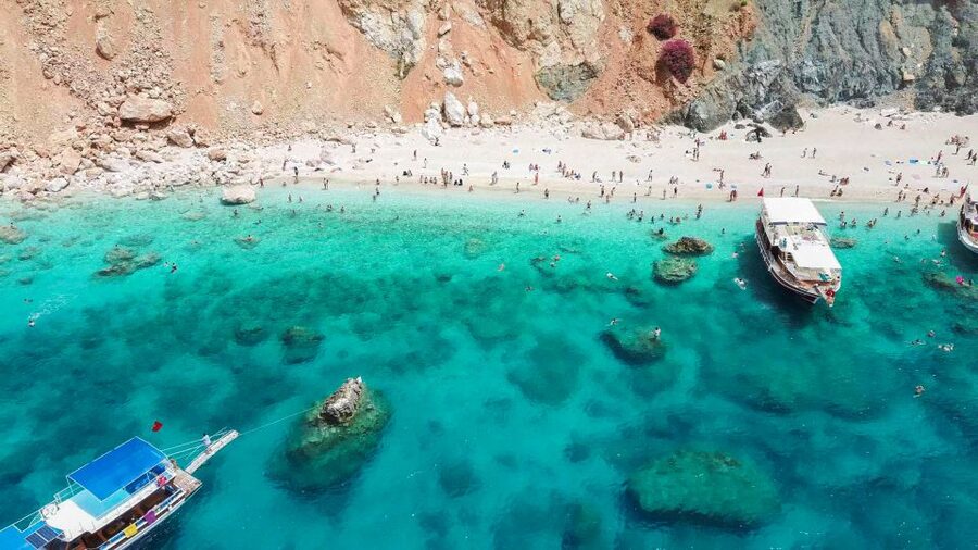 From Antalya or Kemer: Suluada Island Boat Trip with Lunch - Suluada’s western coast and clear water