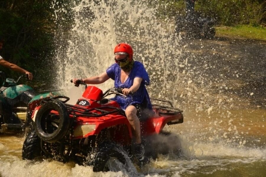 From Belek, Antalya Thrilling Quad Safari Adventure - The swimming stop and summer conditions