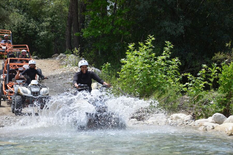 From Belek: Fully Combo Zipline, Quad Safari, Rafting, Lunch - Rafting on cold, clear water