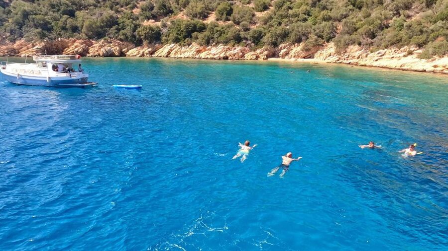 From Bodrum: Orak Island Boat Trip with Swim Stops and Lunch - Passing Bodrum Castle from the sea