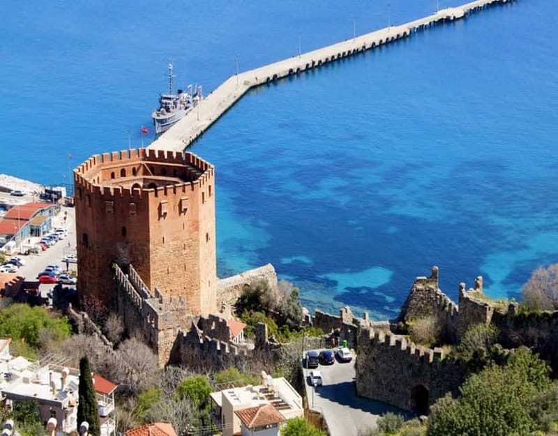 From City of Side: Alanya Tour with Lunch, Boat & Cable Car - Leaving Side and reaching Alanya