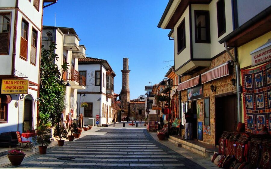 From city of Side: Antalya Old City and Waterfall Day Trip - The road from Side to Kurşunlu Waterfall