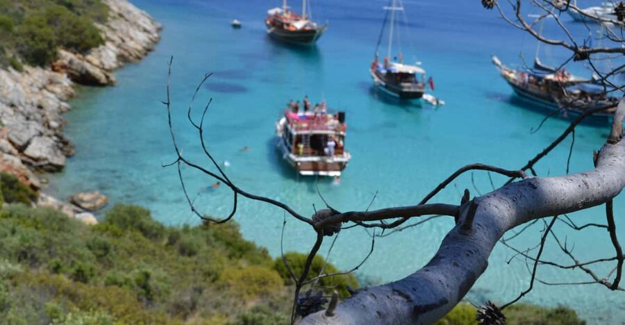 Full-Day Orak Island Boat Trip from Bodrum - Red Bay gives you a quick first swim