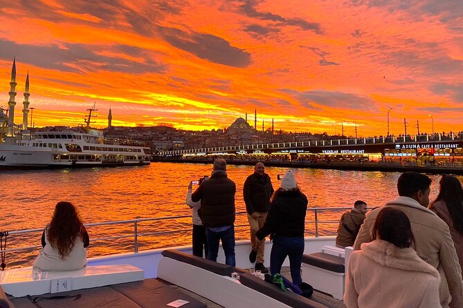 Guided Bosphorus Sunset Cruise on Luxurious Yacht - Small Group Cruise - Galata Tower from the water