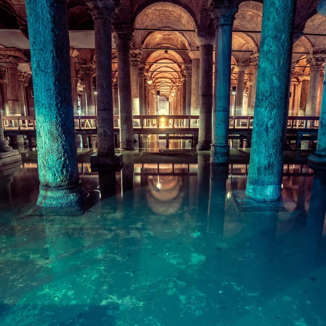 Istanbul: Basilica Cistern Skip-the-Line Entry Ticket - The underground walkway and the first view