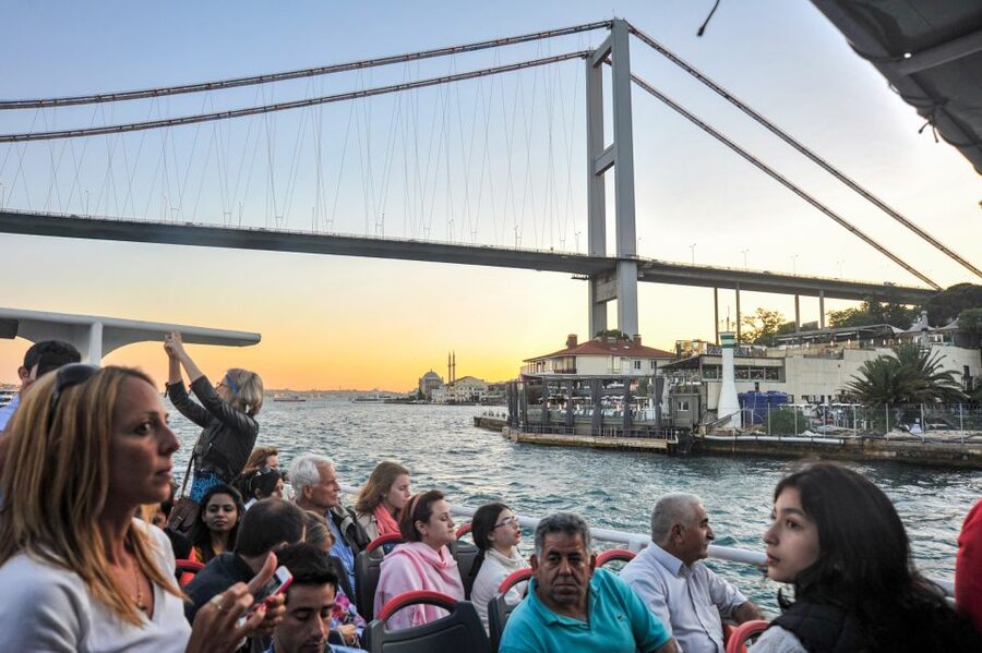Istanbul: Bosphorus Cruise w/Audio Guide and Sunset Option - Ortaköy Mosque and the two continents