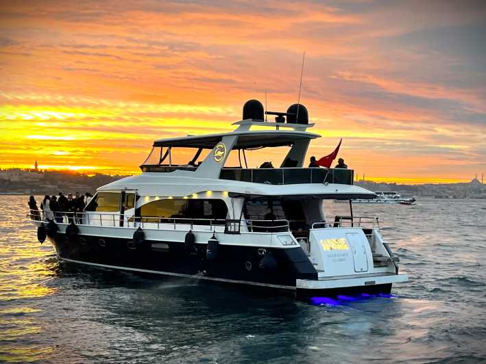 Istanbul: Bosphorus Sunset Yacht Cruise with Live Guide - Key points to know before boarding