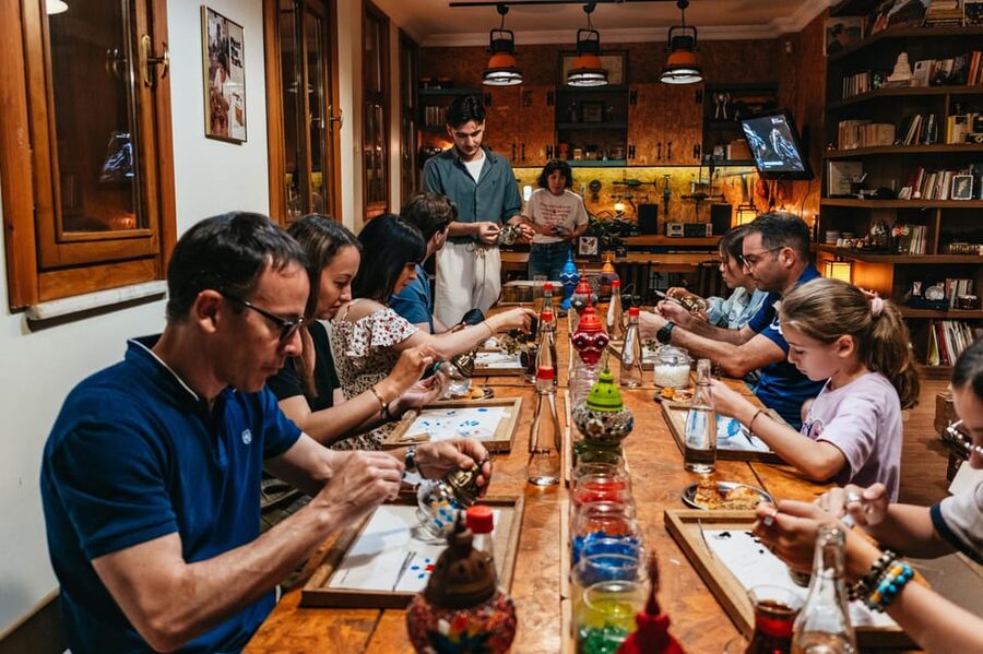 Istanbul:Original Turkish Mosaic Lamp Workshop w/ Snacks - The opening talk and the craft behind the lamps