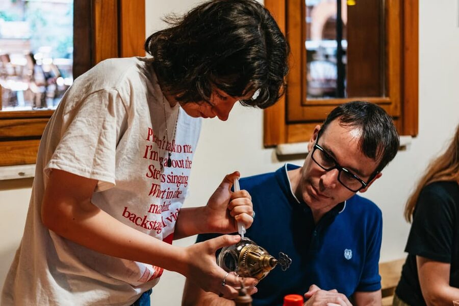 Istanbul:Original Turkish Mosaic Lamp Workshop w/ Snacks - Choosing stones, beads, and your own pattern
