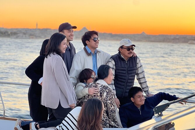 Istanbul Sunset Yacht Cruise on the Bosphorus with Transfers - Dolmabahçe Palace and Çırağan Palace from the water