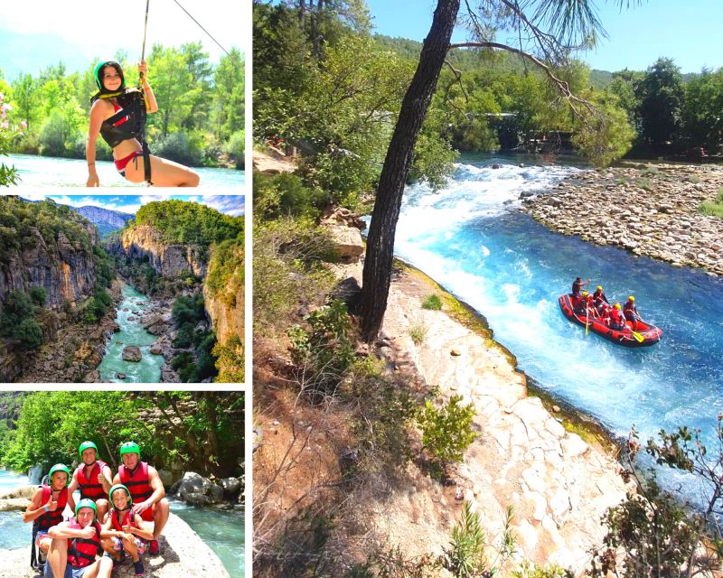 Mix Combo Adventure Tour: Zipline, River Rafting, Canyoning - Ziplining over the Köprüçay River