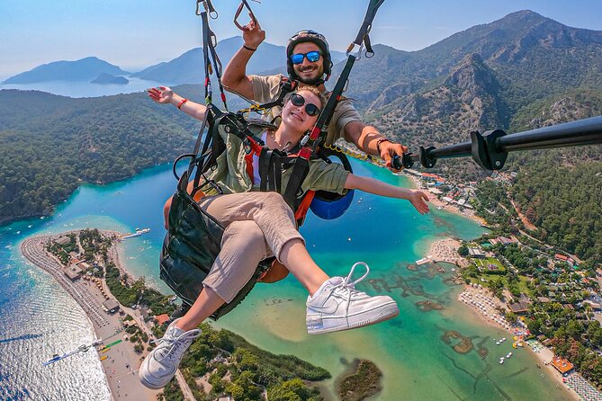 Paragliding In Fethiye Oludeniz, Turkey - Flying above Ölüdeniz from Babadağ