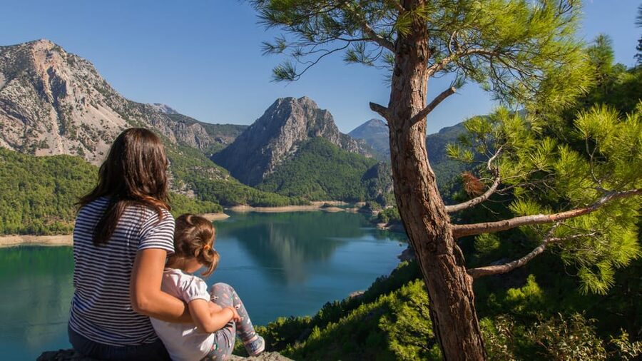 Side: Green Canyon Boat Trip & Bus Safari with Lunch - The open-sided ride into the Taurus Mountains