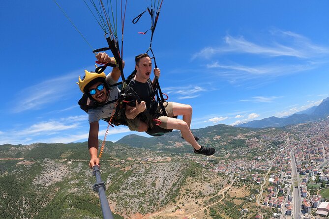 Tandem Paragliding in Alanya, Antalya Turkey with a Licensed Guide - Getting ready with a licensed pilot